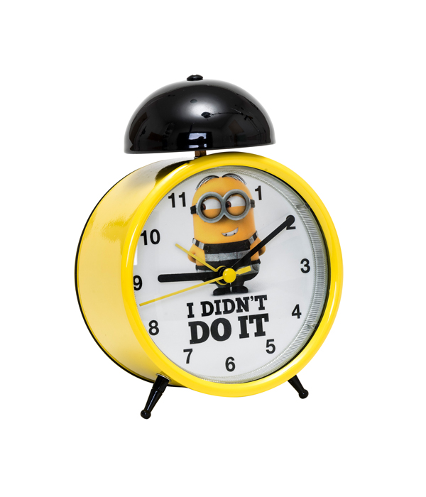 MINIONS MONOBELL ALARM CLOCK BEEP BEEP ALARM SOUND, WITH BACKLIGHT
