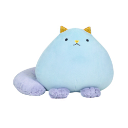 FLUFFY CAT BLUE 30 CM