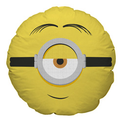 MINIONS 2 ROUND CUSHION WITH EMBOSSED GLASSES