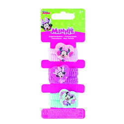MINNIE 4 ELASTIC HAIR PONIES ON BACKER CARD