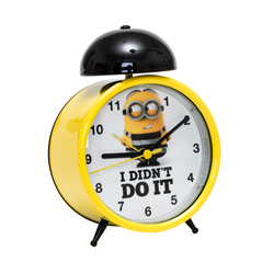 MINIONS MONOBELL ALARM CLOCK BEEP BEEP ALARM SOUND, WITH BACKLIGHT