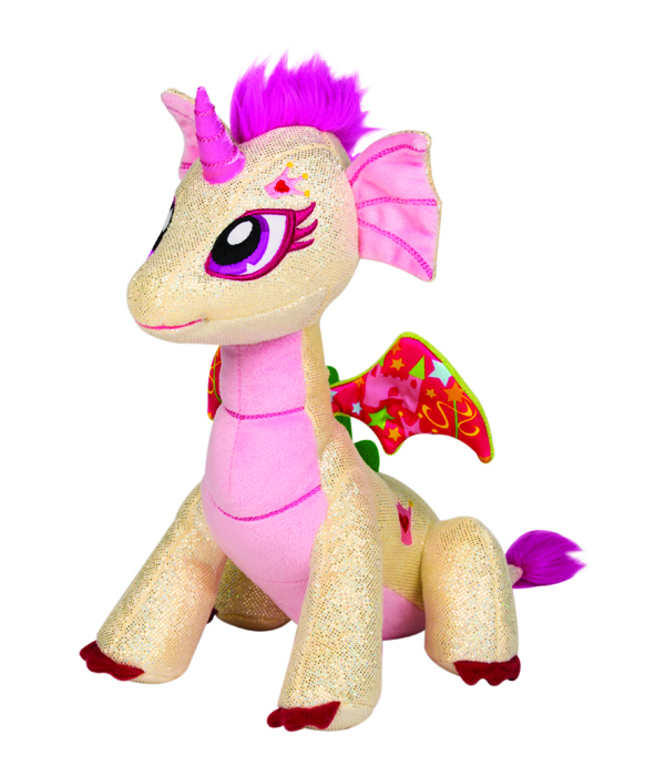 GLITTER SHINE DRAGONS PLÜSCH 25 CM - 6 VERSCHIEDENE BUNTE DRACHEN
