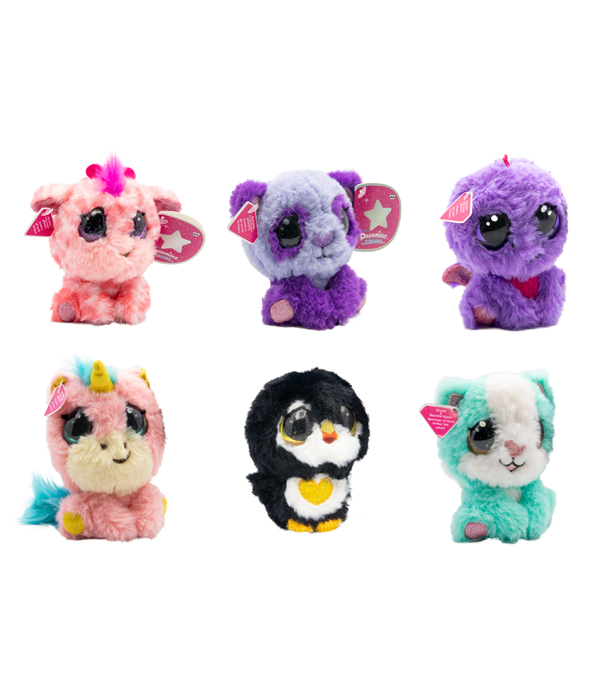 EYELUVES 14 CM PLUSH WITH SHAKE AND SPARKLE SNOW GLOBE EYES