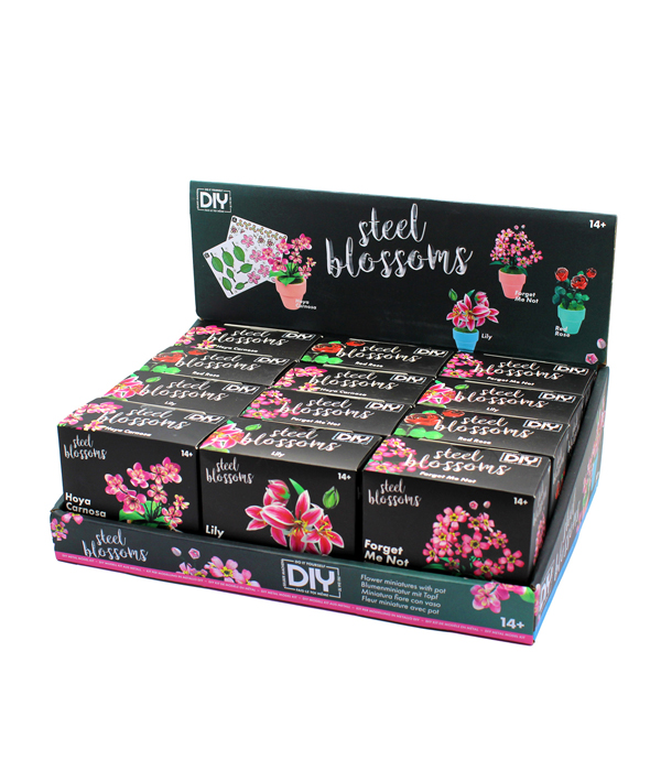 VERGISSMEINNICHT, WACHSBLUME, ROSE & LILIE - 3D MODELL AUS METALL DIY
