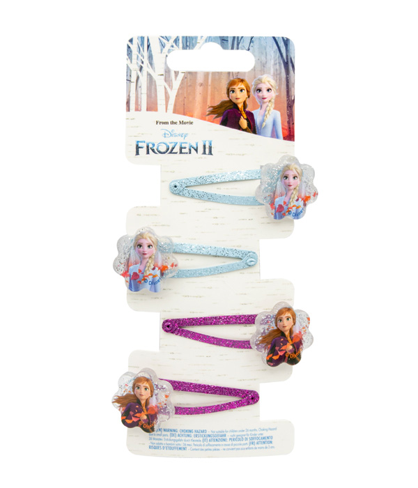DISNEY FROZEN II 4 HAARSPANGEN AUF BACKERCARD 5X15 CM