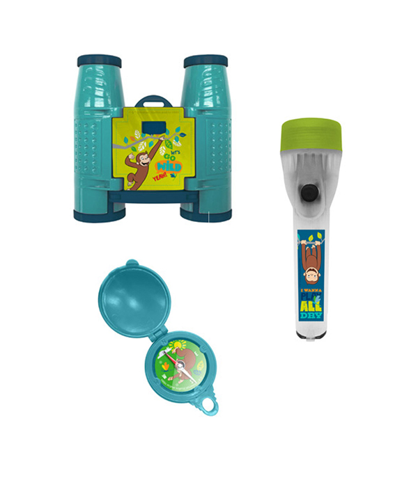 CURIOUS GEORGE SET AVVENTURA 3 PEZZI 