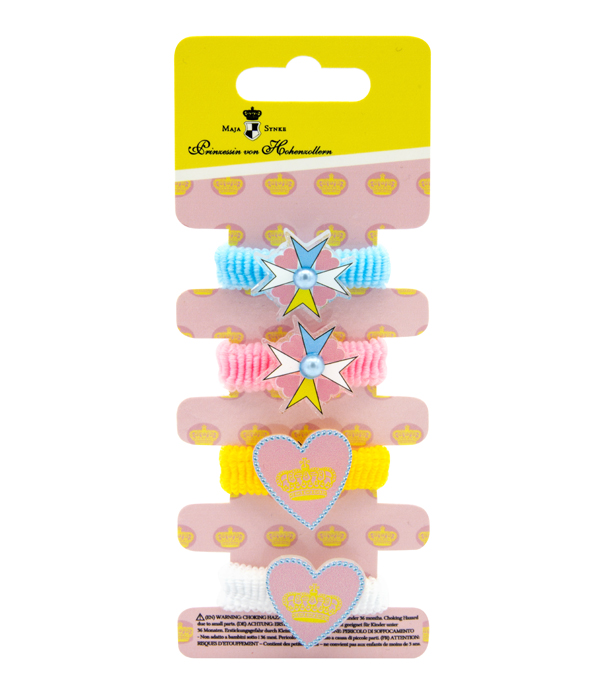 PRINCIPESSA DEI CUORI 4 ELSTICI PER CAPELLI