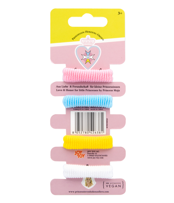 PRINCIPESSA DEI CUORI 4 ELSTICI PER CAPELLI