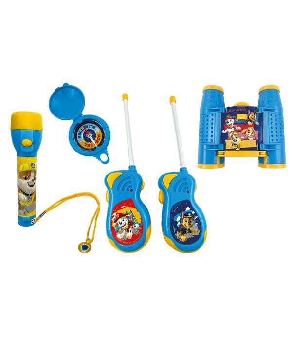 PAW PATROL ADVENTURE SET 5 PEZZI COMPOSTO DA: WALKIE TALKIE (6X BATTERIE AA NON INCLUSE), BINOCOLO, BUSSOLA E TORCIA (2X BATTERIE AAA NON INCLUSE) 