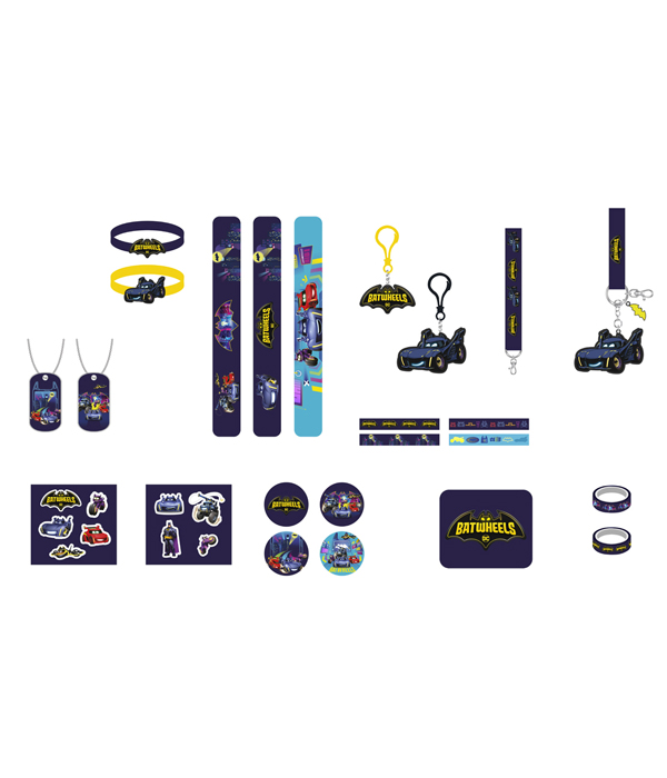 CALENDARIO DELL'AVVENTO BATWHEELS CON ACCESSORI, CLIP ON, SLAPBANDS 