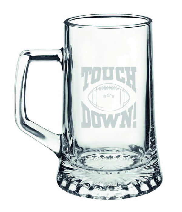 FOOTBALL GLASS BEER MUG 500 ML