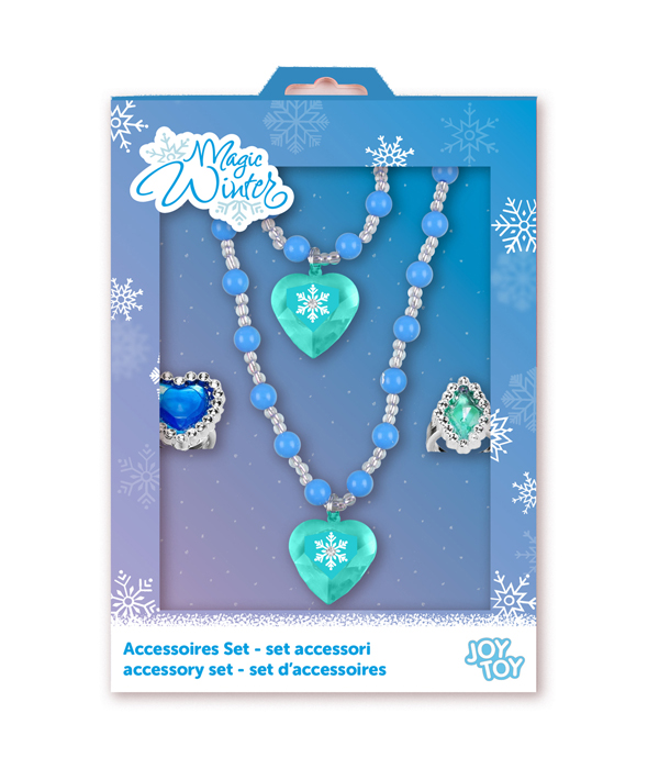 SET GIOIELLI MAGIC WINTER: 1 BRACCIALETTO DI PERLE, 1 COLLANA DI PERLE, 2 ANELLI 