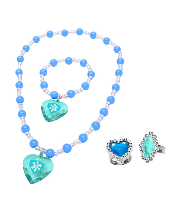 SET GIOIELLI MAGIC WINTER: 1 BRACCIALETTO DI PERLE, 1 COLLANA DI PERLE, 2 ANELLI 