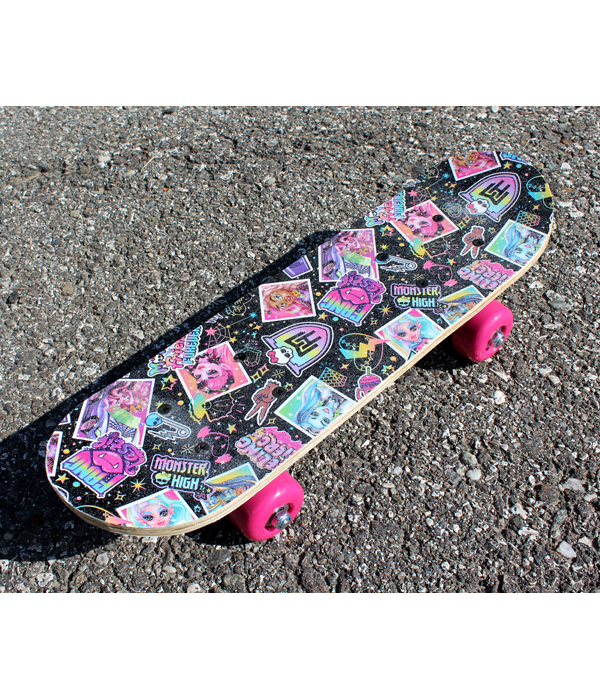 MINI MONSTER HIGH WOODEN SATCHEL SKATEBOARD 43X12X8 CM