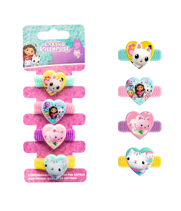 GABBY'S DOLLHOUSE 4 BRAID HOLDERS