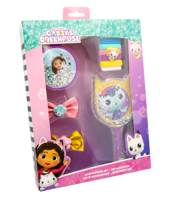 GABBY'S DOLLHOUSE ACCESSORY SET WITH EAR BRUSH AND MIRROR
