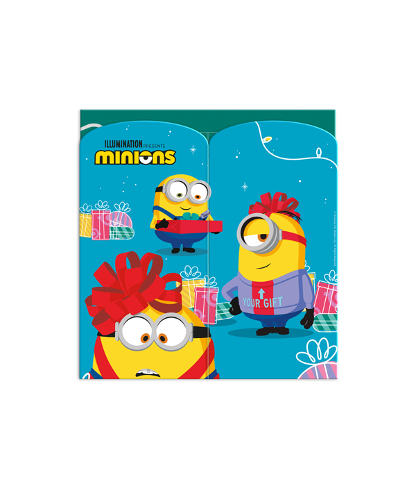 CALENDARIO DELL'AVVENTO DEI MINIONS CON ACCESSORI, CLIP, SLAPBANDS 