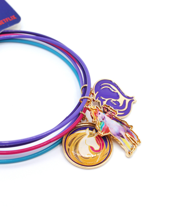 UNICORN ACADEMY 5 METALLARMBÄNDER MIT 3 ANHÄNGERN