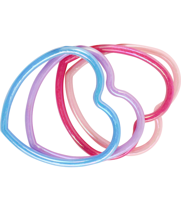 UNICORN ACADEMY SET MIT 4 PLASTIK ARMREIFEN UND 4 RINGE