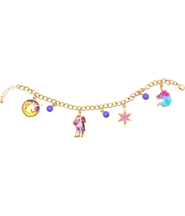 UNICORN ACADEMY BRACELET WITH METAL PENDANTS