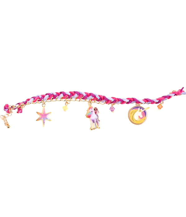 UNICORN ACADEMY ARMBAND AUS METALL UND KORDEL