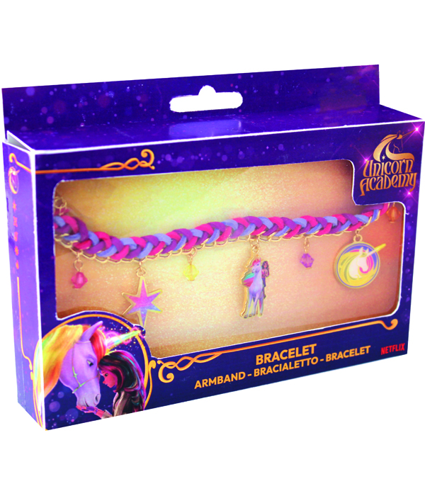 UNICORN ACADEMY ARMBAND AUS METALL UND KORDEL