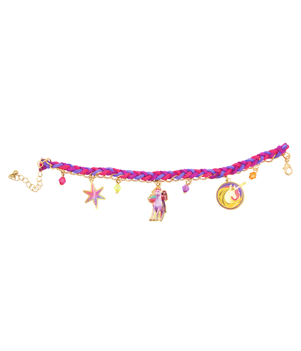 UNICORN ACADEMY ARMBAND AUS METALL UND KORDEL