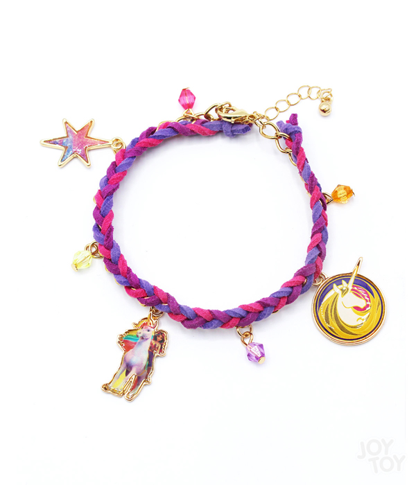 BRACCIALE IN METALLO E CORDINO UNICORN ACADEMY