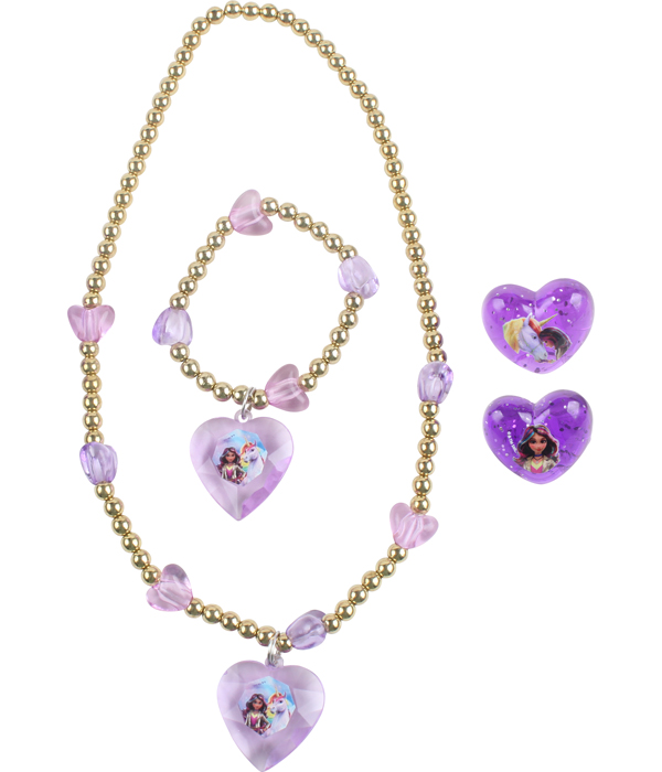 UNICORN ACADEMY SCHMUCKSET: 1 ARMBAND, 1 KETTE, 2 RINGE