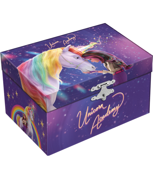 UNICORN ACADEMY JEWELRY BOX WITH MUSIC BOX