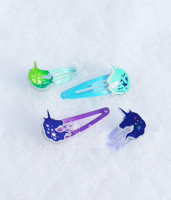 UNICORN ACADEMY 4 UNICORN HAIR CLIPS