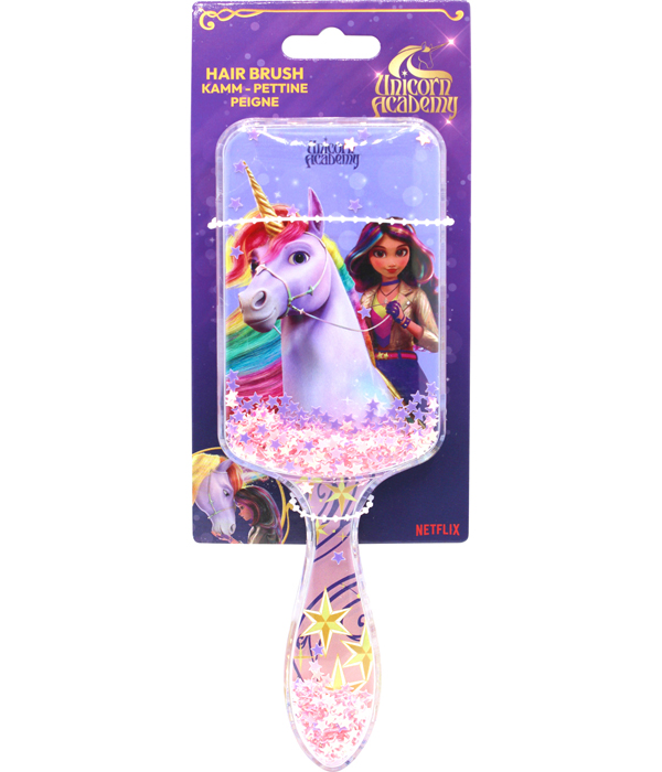 UNICORN ACADEMY BRUSH WITH GLITTER ELEMENTS - 3 DESIGNS