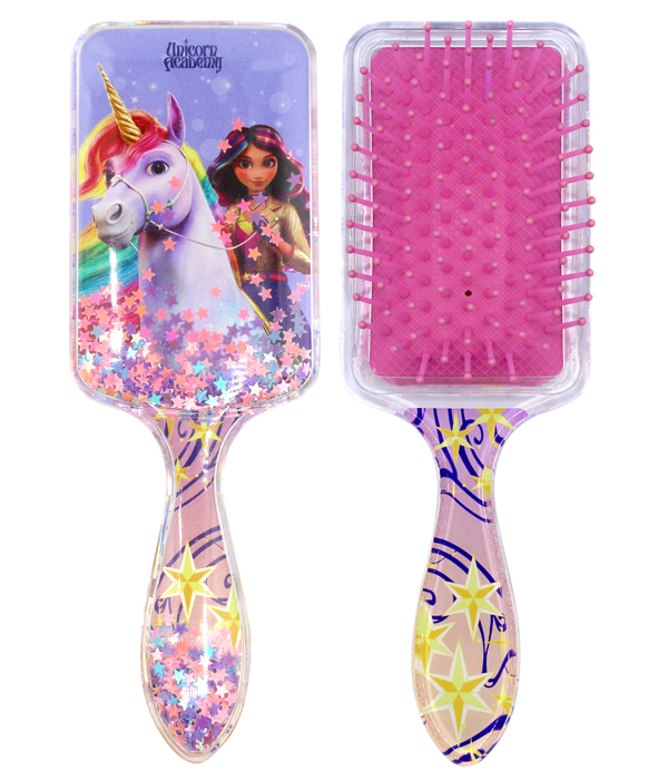 UNICORN ACADEMY BÜRSTE MIT GLITZERELEMENTEN  - 3 DESIGNS 