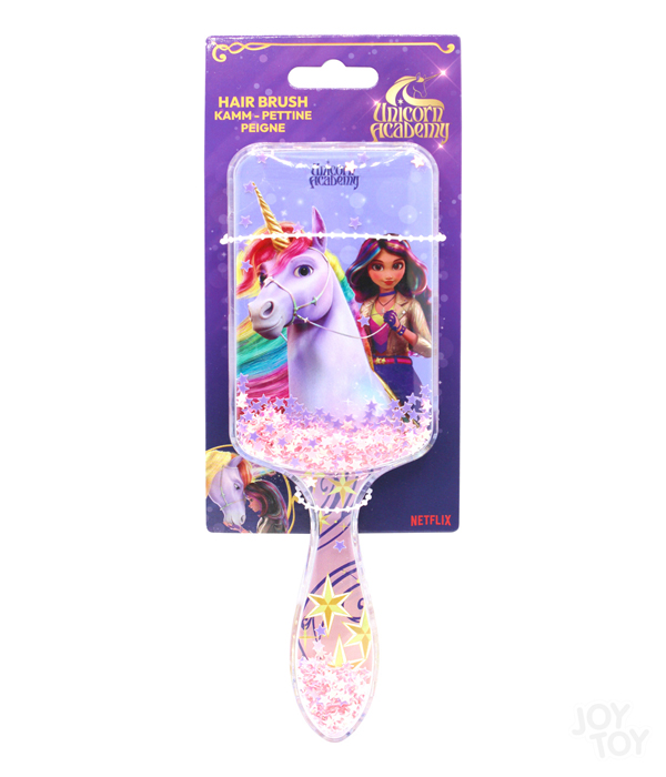 UNICORN ACADEMY BÜRSTE MIT GLITZERELEMENTEN  - 3 DESIGNS 