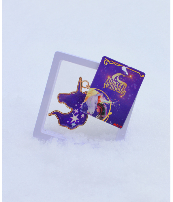 PORTACHIAVI IN METALLO UNICORN ACADEMY CON CORNICE