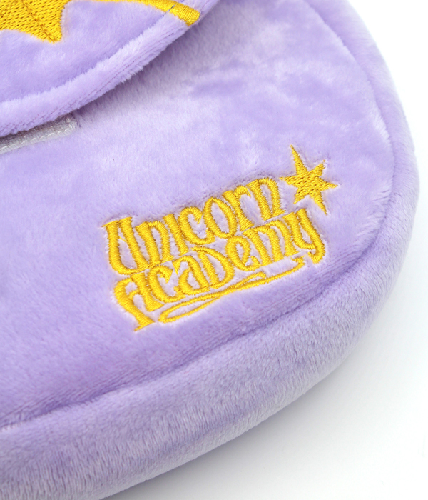 UNICORN ACADEMY PLÜSCHTASCHE MIT GESTICKTEM EINHORN
