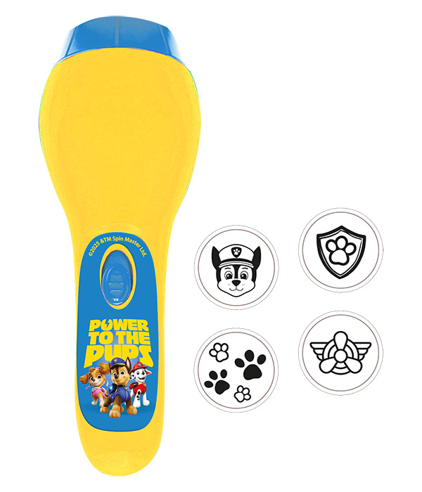 Torche Paw Patrol Avec Projection - 4 Motifs, Pile LR44 Incluse, Jouet Pour Enfants (13x5,5x25 Cm)