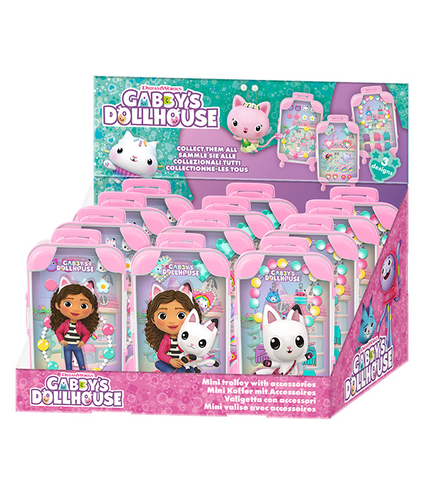 GABBY'S DOLLHOUSE ACCESSORY SET IN MINI TROLLEY IN CDU