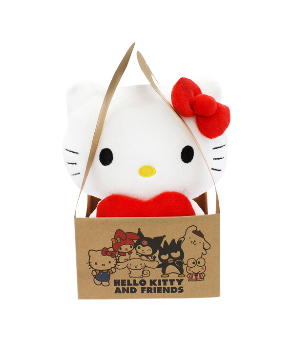 HELLO KITTY HEART PLUSH 14 CM IN CARDBOARD BAG