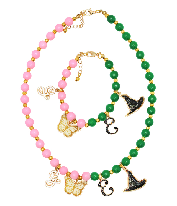 WICKED NECKLACE AND BRACELET GLINDA AND ELPHABA