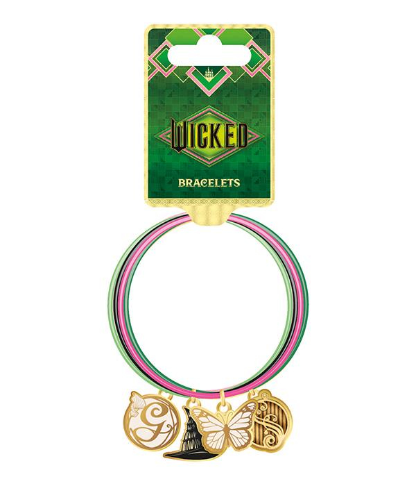 SET DI BRACCIALI WICKED - 6 BRACCIALI IN METALLO CON 4 CIONDOLI