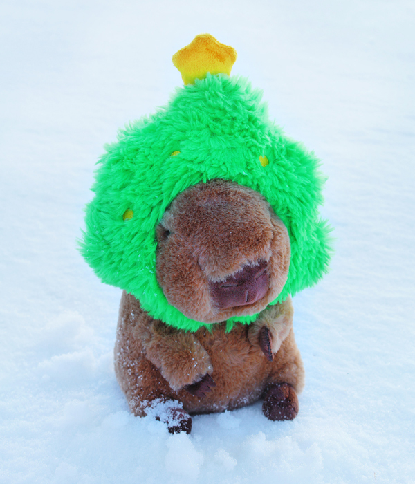 CAPYBARA  WITH CHRISTMAS TREE - PLÜSCH 32 CM