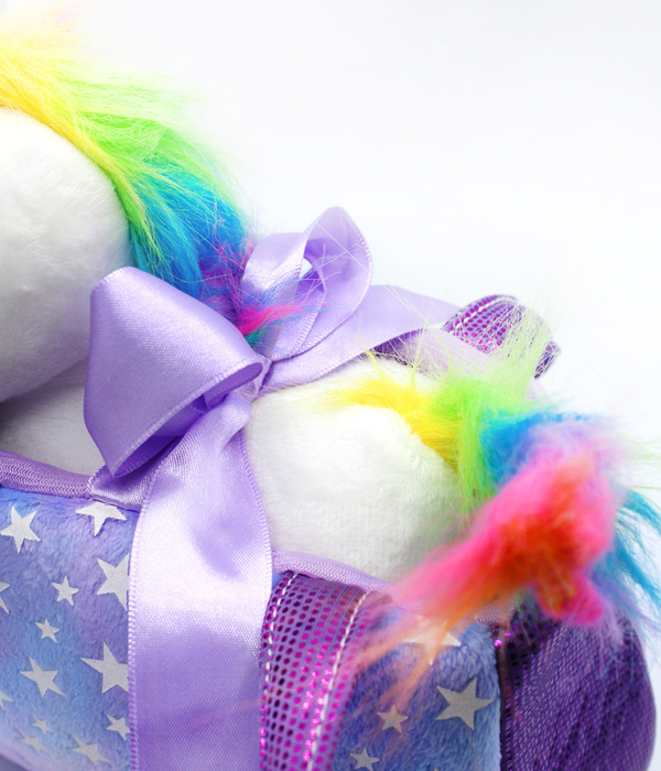 PLUSH UNICORN IN GLOW IN THE DARK PLUSH BAG 3 SORTED