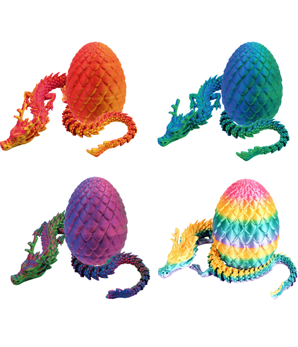 DRAKLITHS 3D PRINT FIDGET TOYS DRAGON EGG WITH DRAGON 11X11X15