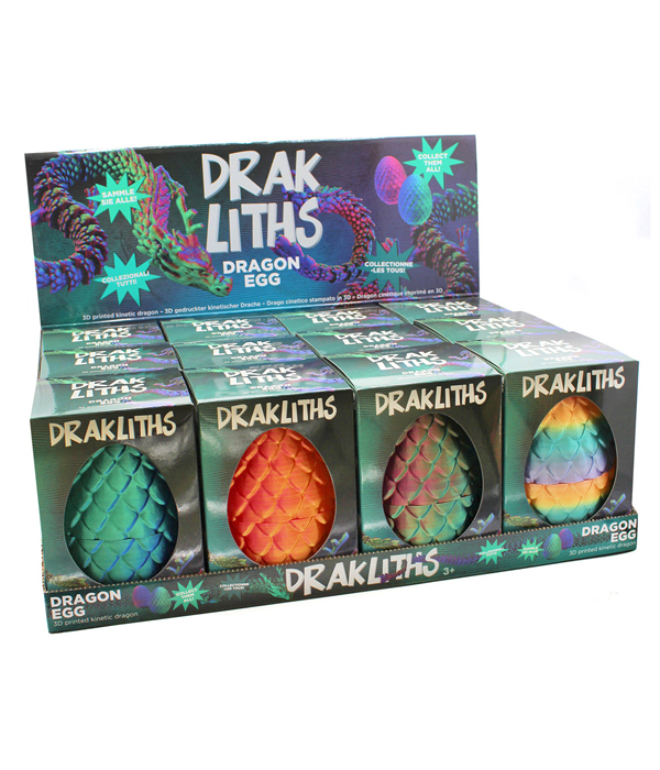 DRAKLITHS 3D PRINT FIDGET TOYS DRACHENEI MIT DRACHE 11X11X15