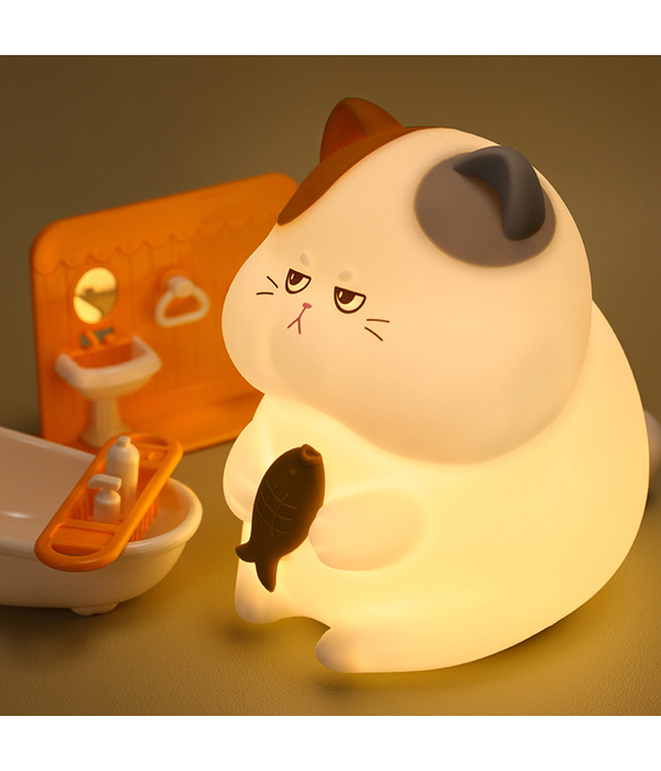 FUNNY CAT SILIKON TOUCH NACHTLICHT MIT USB