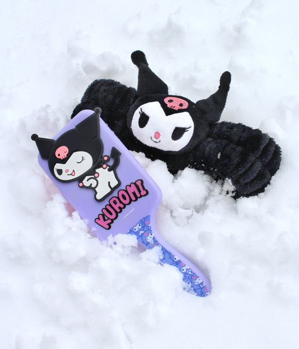 KUROMI SET BÜRSTE UND PLÜSCH HAARBAND