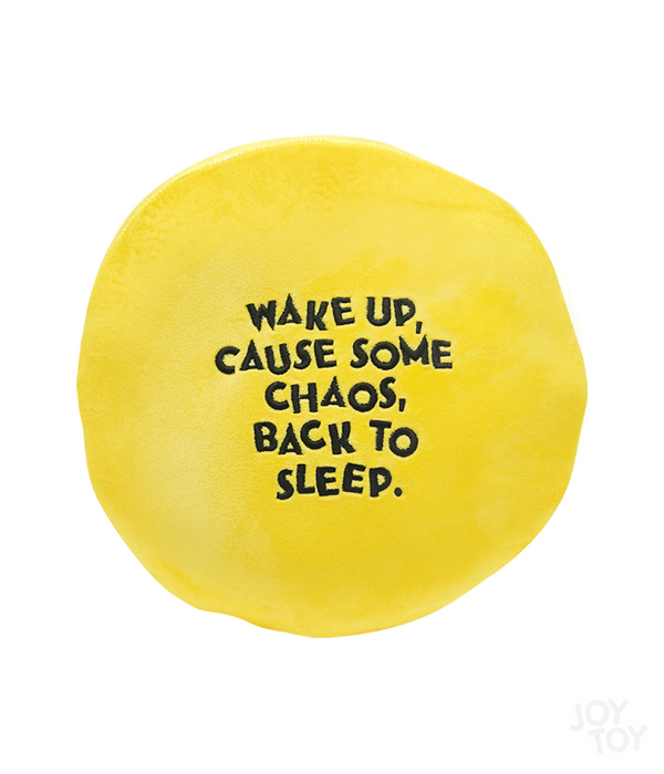 MINIONS 3 RUNDES PLÜSCHKISSEN BESTICKT AUF VOR-UND RÜCKSEITE