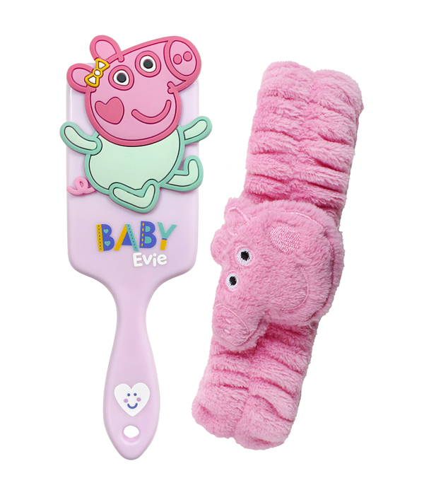 PEPPA PIG PLÜSCH PLÜSCHHAARBAND MIT BÜRSTE