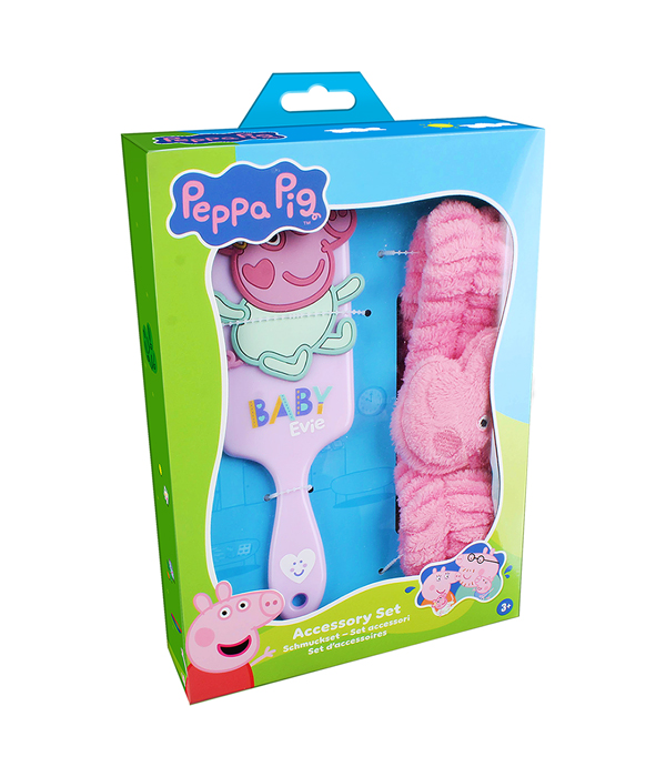 PEPPA PIG PLÜSCH PLÜSCHHAARBAND MIT BÜRSTE